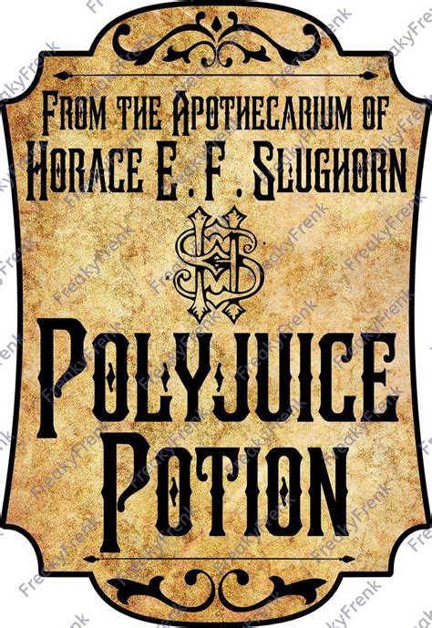 Polyjuice Potion Label Printable
